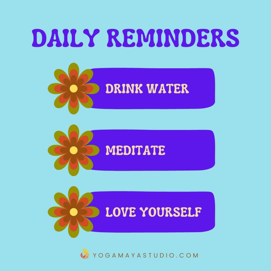 Quick Saturday reminders! 🥰
Drink lots of water! Especially before hot yoga! Take a breather whenever you can, and through it all love yourself✨